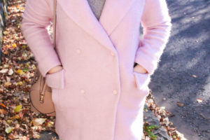 pink coat lost ink winter outfit