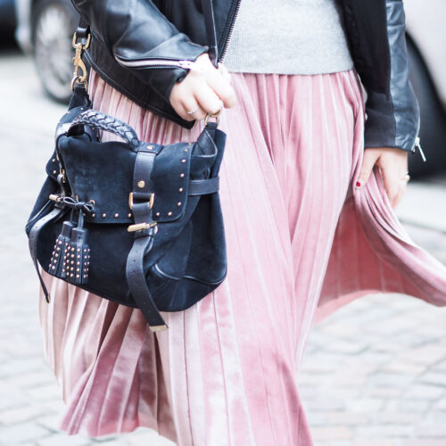 pink pleated skirt AW16 trends
